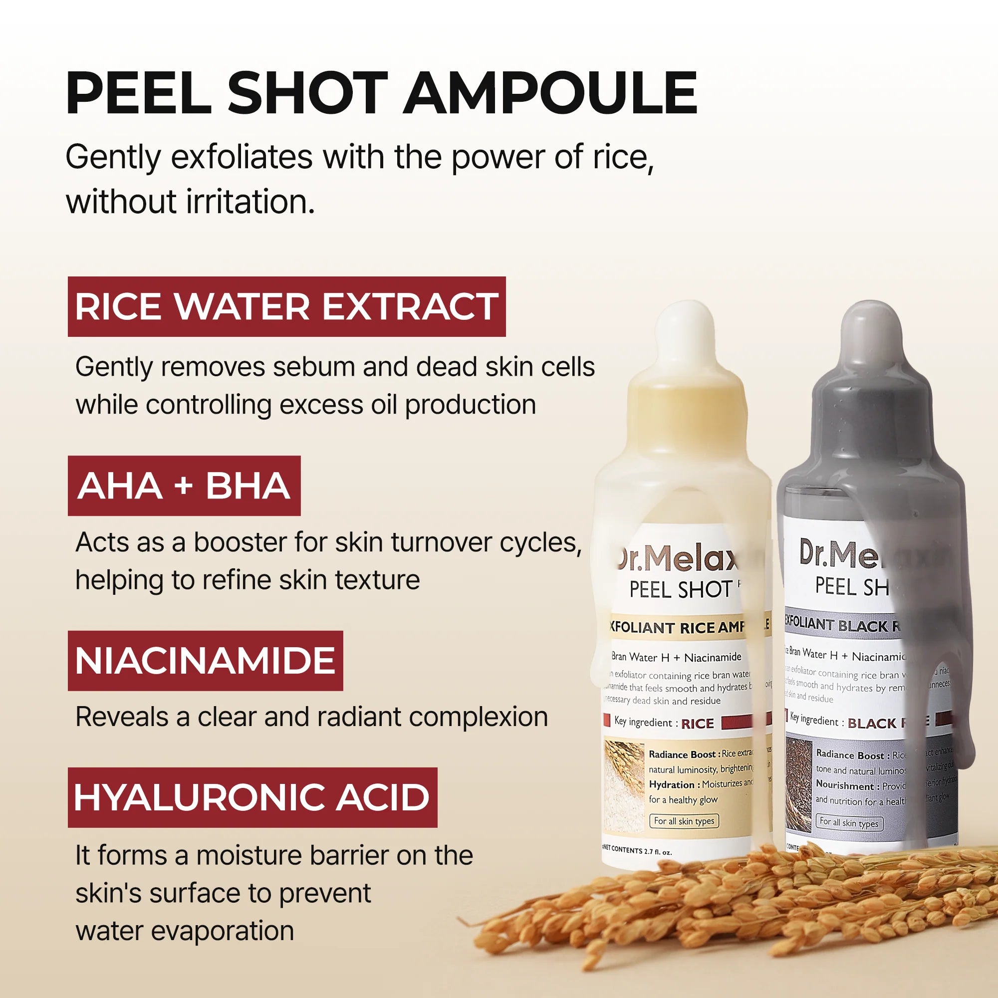 DR. MELAXIN  PeelShot Rice Line Set